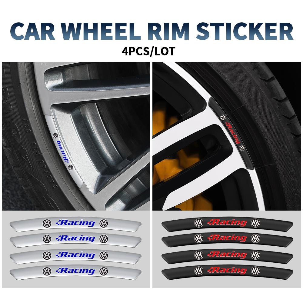 Valve Stems Caps Aluminum Car Wheel Hub Rim Sticker Badge Auto Accessories For Volkswagen VW Golf Polo Tiguan Lavida Touran Pass zg3