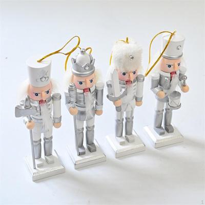 4 Pieces Nutcracker Figurine Pendant Christmas Figure Decoration Hanging for