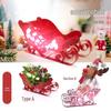 Plastic Christmas Sleigh Ornament Prop for Winter Car Scene Decoration