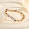 Miami Cuban Link Bracelet Women Zircon-Embellished Fashion Jewelry Copper Wristband