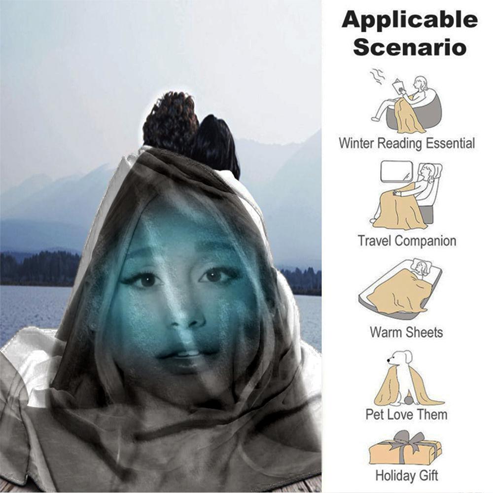 Abstract Fashion Portrait Blanket Soft Throw Blanket For Home Bedroom Bed Sofa Travel Office Solid Christmas Blanket