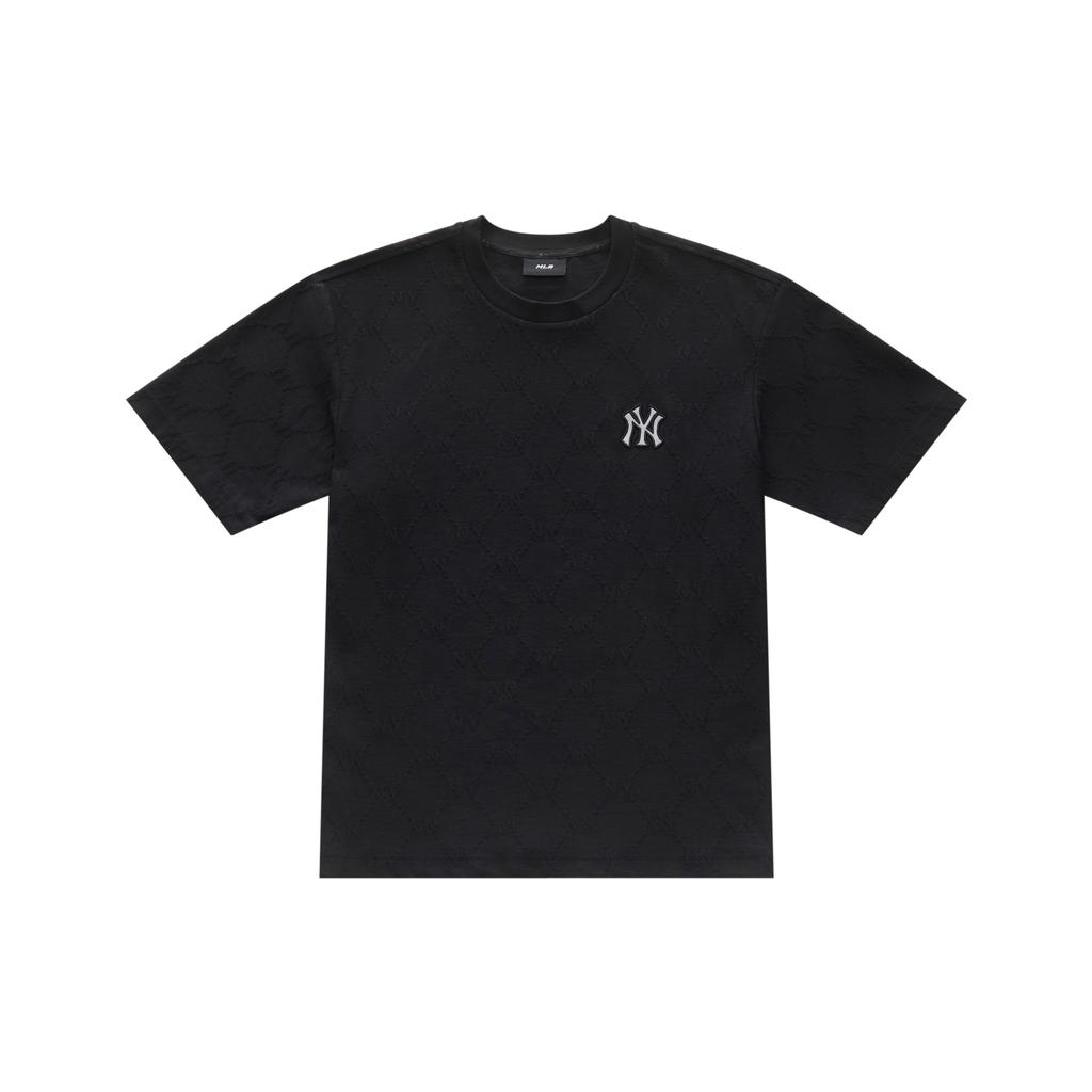 New MLB MONOGRAM Collection New York Yankees SS25 T Shirt Unisex Black 3ATSM1353-50BKS