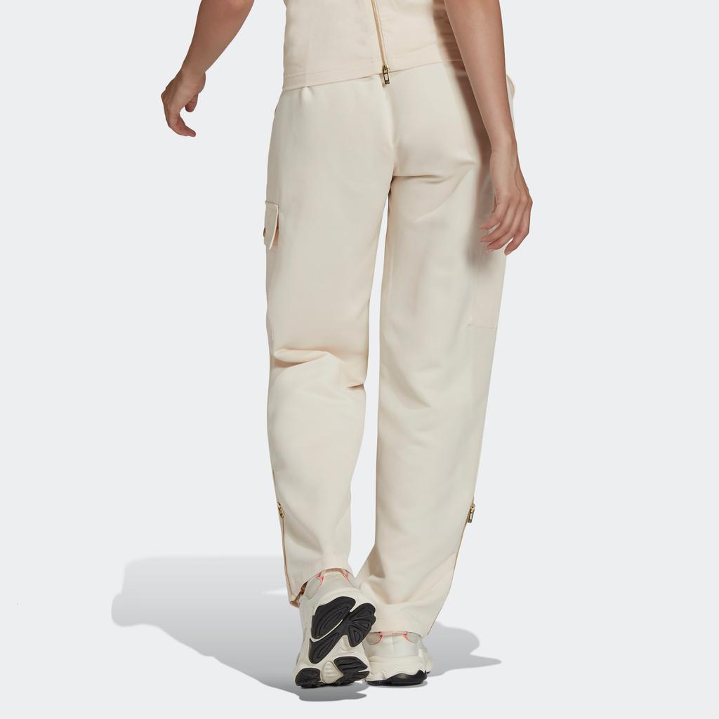 adidas Originals Cargo Pants Fashion Comfortable Loose Workwear Knit Sports Pants Women Pants Off-White HG6675