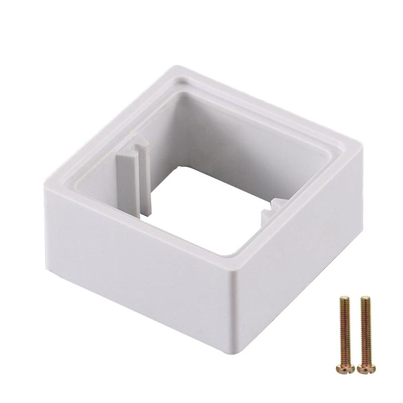 Single Socket Spacer Electrical Outlet Box Extender Single Gang Box Extender with Screws for Living Room School Office