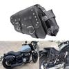 SZYUMO Motorcycle Side Large PU Travel Bag with Water Bottle Universal Motorcycle Saddlebag Bag, Capacity, Leather, Waterproof, Bag, (Left Side)