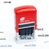 Re-inkable Adjustable Date Stamp ED401: Multi-Format English & Chinese with Slash/Dash Options and Number Wheel.