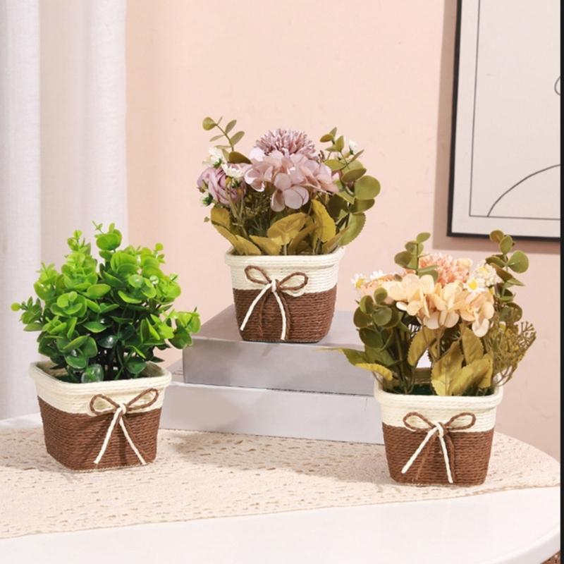 Tabletop Artificial Flower Decorations Simulation Potted Plant Ornaments