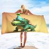 Dinosaur Beach Towel, Dinosaur Towel for Kids Microfiber Bath Towel Poncho Bathrobe,Quick Dry Beach Blanket Sand Proof Towels