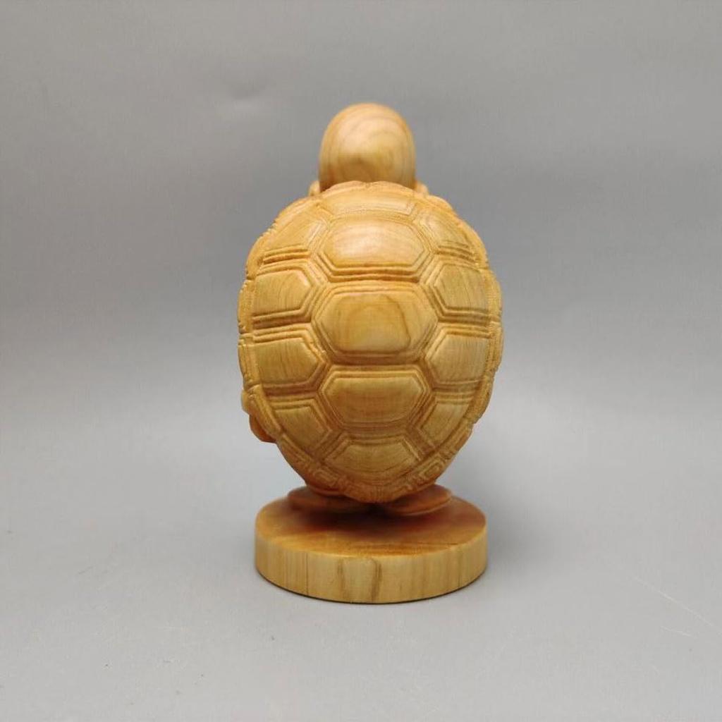 Mini Natural Wood Figure Collector Doll Wooden Sculpture Wood Carving Ornament 7cm x Width x Depth Roshi-sennin (Height 4.5cm 4cm)
