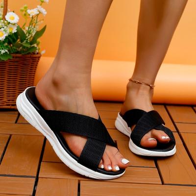 2024 Summer Slippers Women's Shoes Women's Sandals Roman Flat Slippers Casual Beach Indoor and Outdoor Shoes Sandals Women