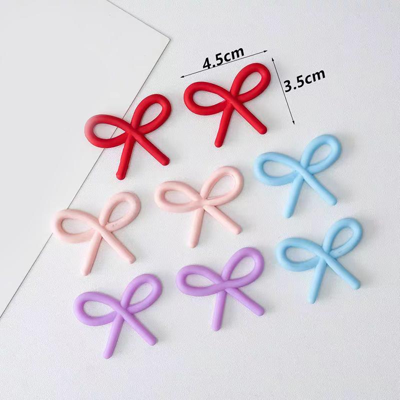 8Pcs Bows Cake Toppers Color Bow Cake Decoration Girls Happy Birthday Cake Topper Wedding Party Supplies
