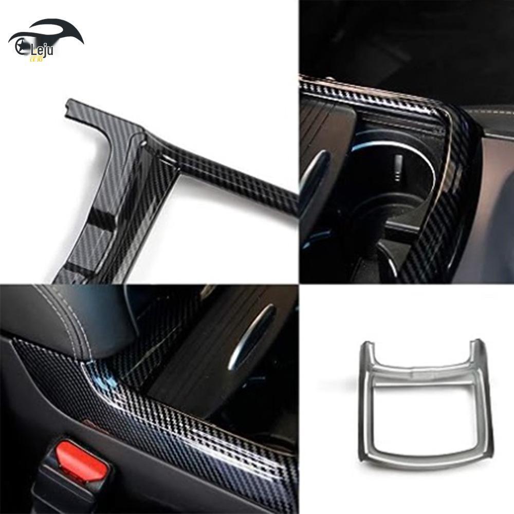 Popular Black Front-Drain Cupholder Cover for 2016-2021 Dodge Warrior Models Black Carbon Texture