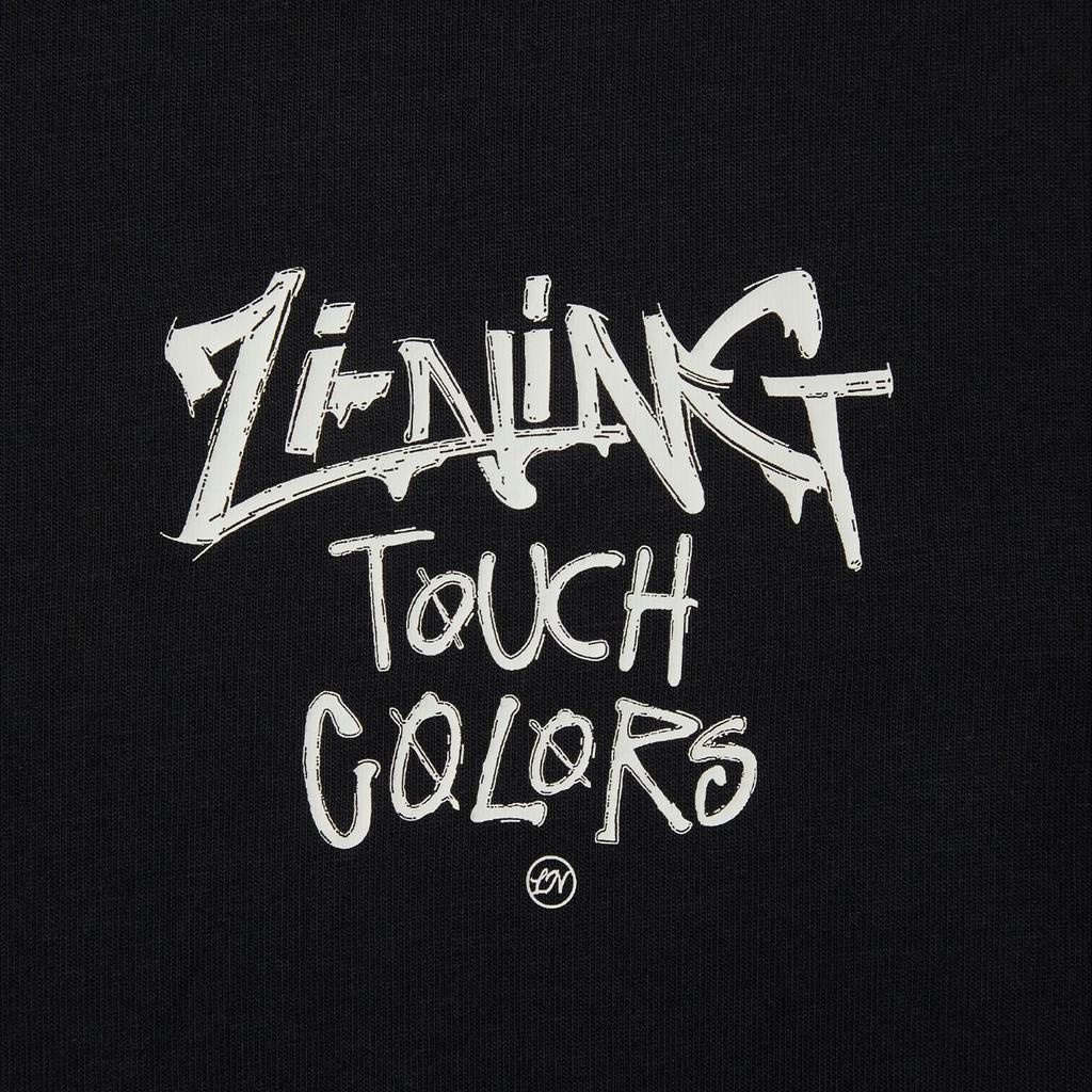 Li Ning Sports Lifestyle Series Letter Round Neck Ice Silk Quick Dry Comfortable Breathable Loose Long Sleeve T-Shirt Unisex Tops Black AHSV279-1