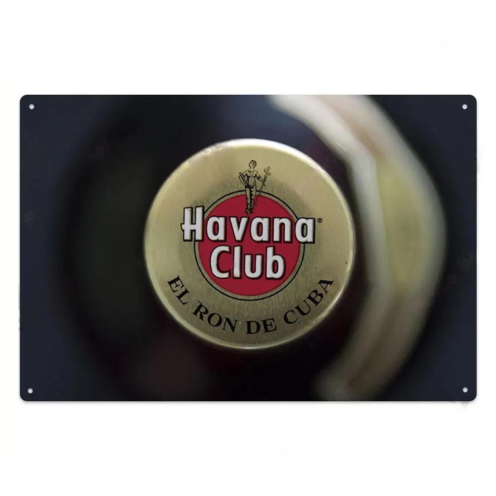 Havana Rum Vintage Tin Signs Metal Posters Decor Retro Plaque Stickers for Pub Club Man