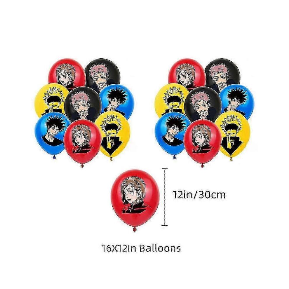Jujutsu Kaisen Kids Birthday Party Decoration Supplies Include Anime Happy Birthday Banner Cake Topper Balloons Set