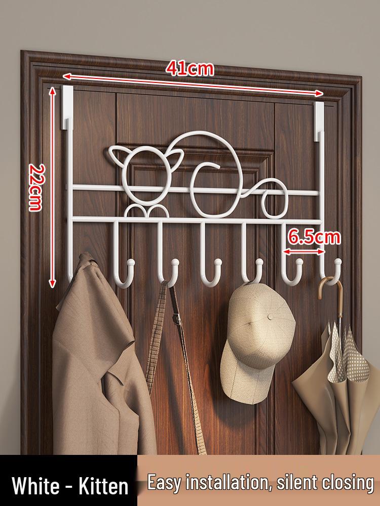 Door-Mounted Hook & Storage Rack for Clothes, Coats, and More