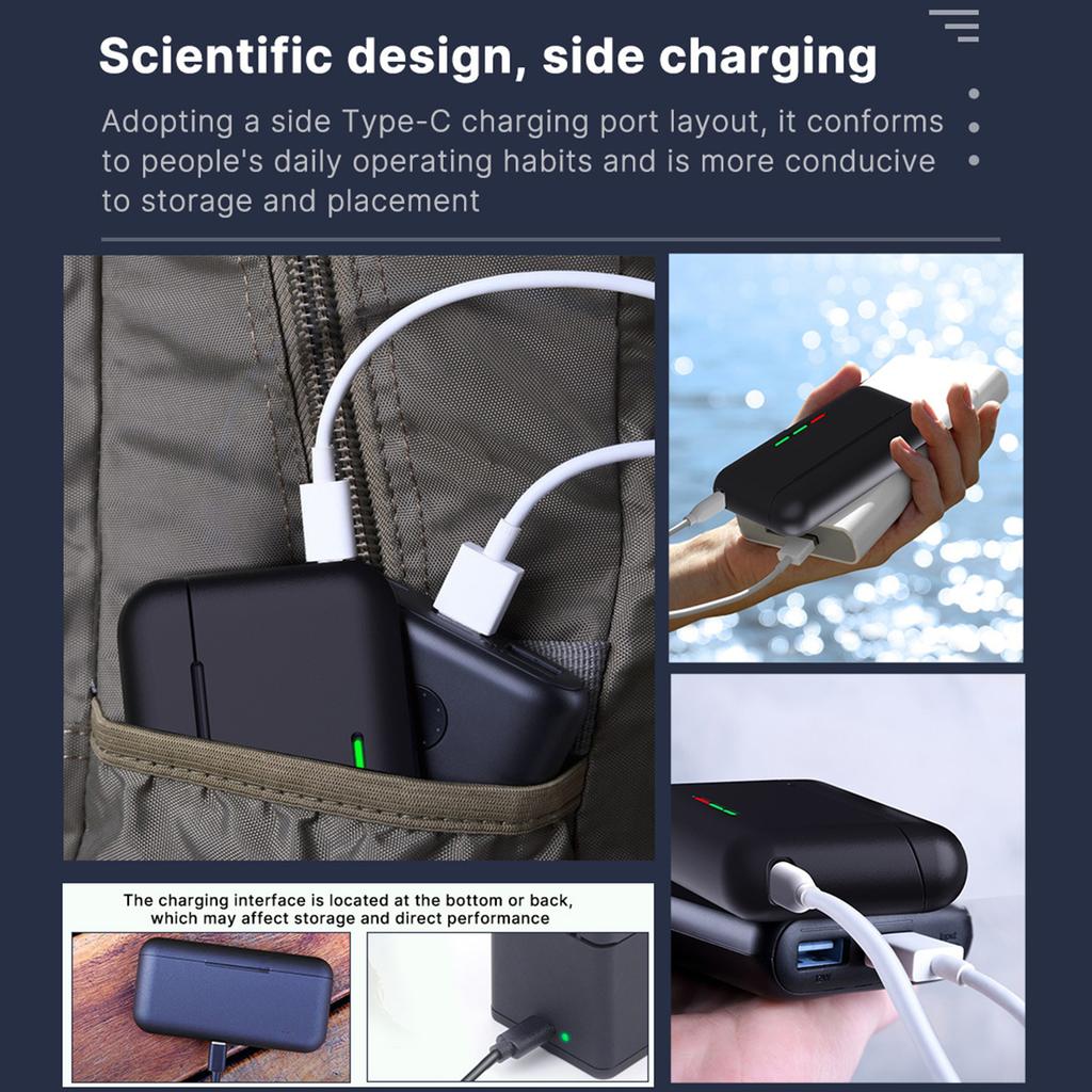 Battery Charger for GoPro Hero-13 Three-Slot Portable Storage Case with Fast Charging Function