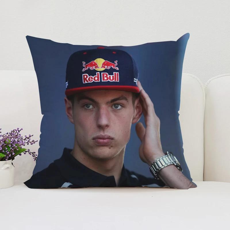 

Наволочка 45x45см Подарунок для фаната М-Макса Ферстаппена Чохол для подушки на диван Двосторонній принт Короткий плюш Подушка для попереку на крісло 18x18Inch