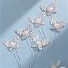 6PCS Pearl Hairpin Firm Fixation Hairstyles Bridal Rhinestone Diamond Wedding Accessories Hair Tools