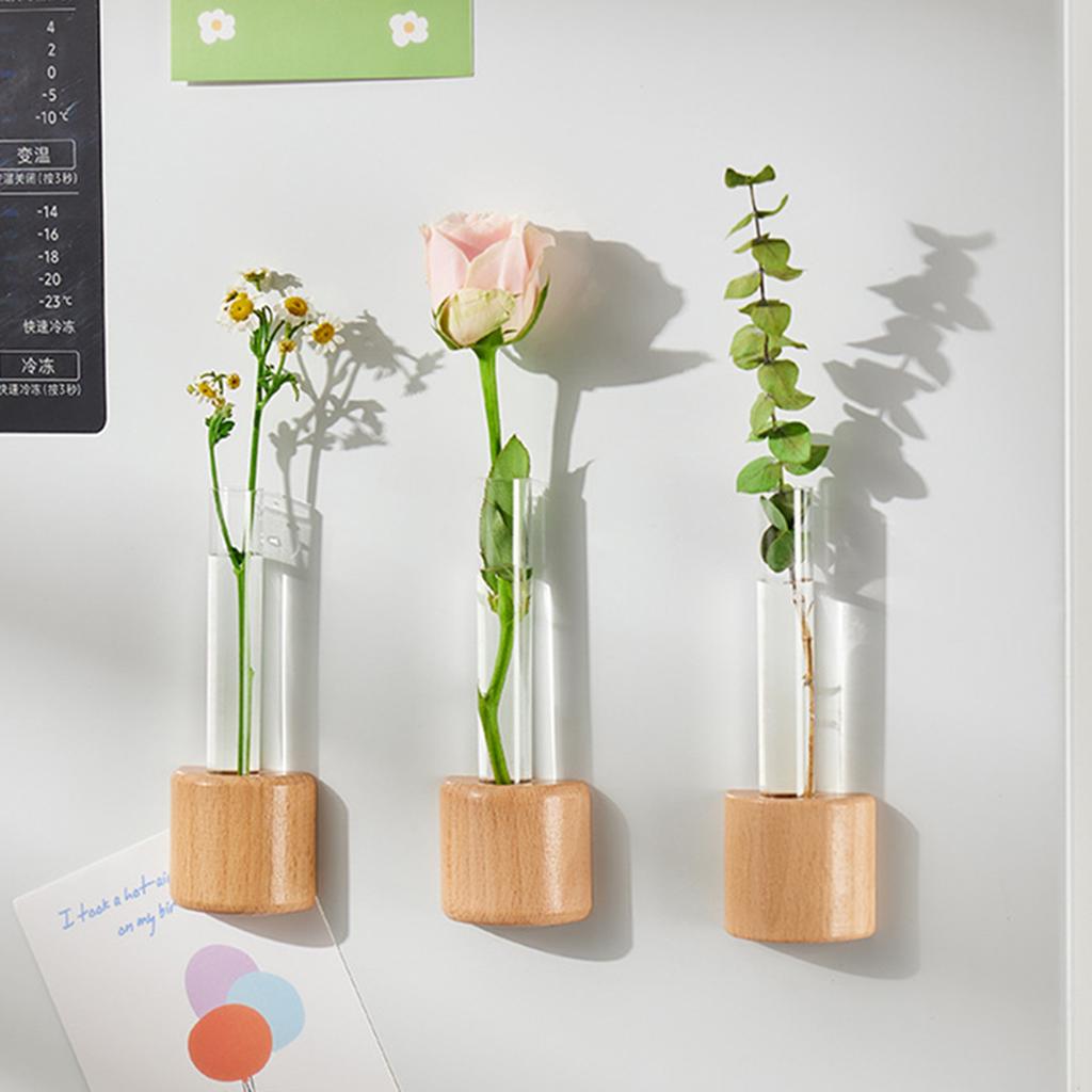 Mini Fridges Magnets Planter With Test Tube Shape Decorative Magnetic Planters For Fridges For Home Bedroom