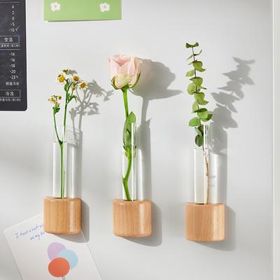 Mini magnety na ledničky, květináče ve tvaru zkumavky, dekorativní magnetické květináče na ledničky do domácí ložnice