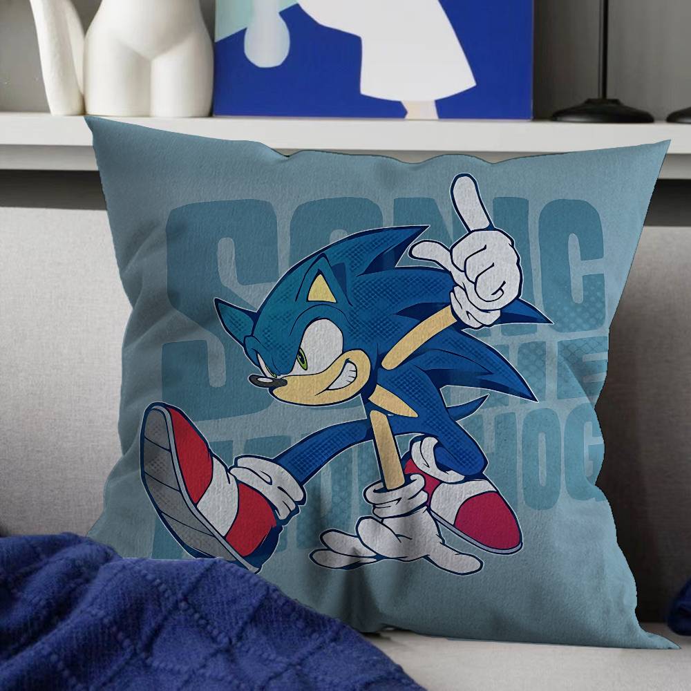 Cartoon S-Sonics 45*45cm Cushion Cover Pillow Cover Decor Pillowcase Home Pillowcase For Couch Pillow