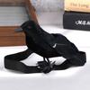Halloween Simulation Black Crow With Shoulder Elastic Band Crow Ornaments Cosplay Costume Props Holiday Party Decoration