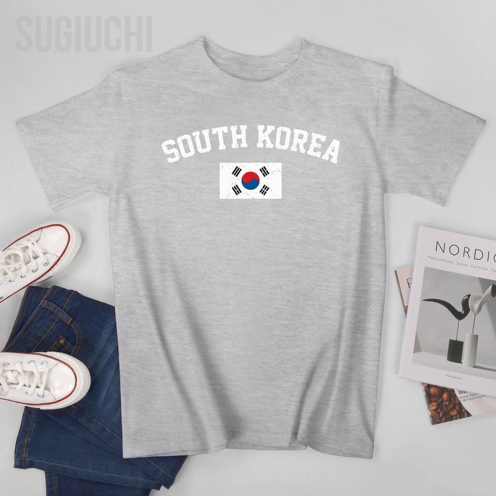 Unisex SOUTH KOREA Flag Vintage Tshirt Tees Oneck T Shirts WoUnisex Boys 100 Cotton Short TShirt Unisex Nation Apply All Seasons