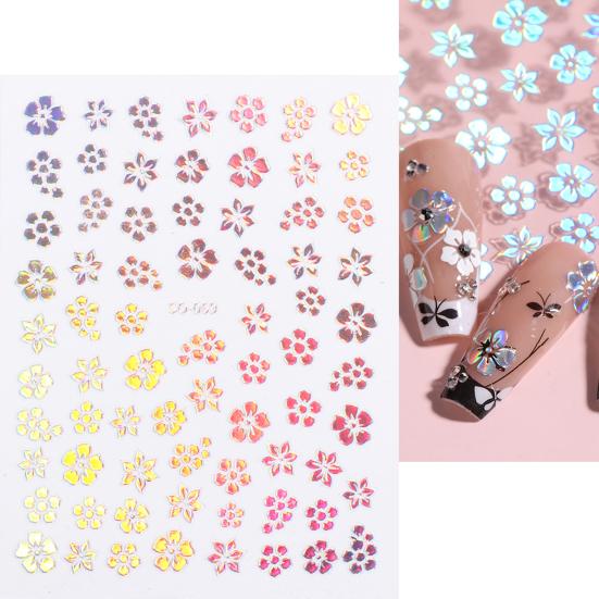 Nail Sticker Self Adhesive Removable Paper Three-dimensional Flower Nail Sticker DIY Nail Art Beauty Supplies