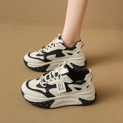 Fashion Women's Shoes Autumn Wear Resistant 2024 New Casual Comfortable Platform Soft-soled Lace-up Shoes for Women Zapatillas Mujer