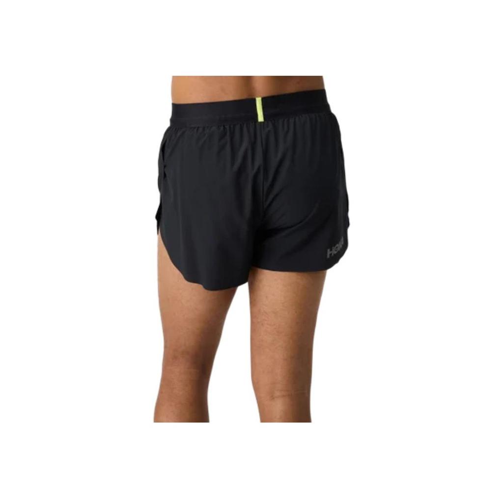 HOKA ONE ONE Solid Color Lace-Up Three-Quarter Casual Shorts Men shorts Black 1151076-BLK