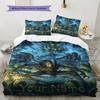 Name Custom Aliens Pattern Bedding Set Quilt Cover Pillowcase Home Decor Gift (1 * duvet cover + 2 * pillowcase, without core)