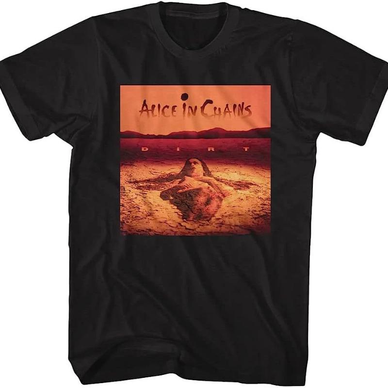 Musica Classica Anni '90 Alice in Chains Maglietta Album Black Dirt Uomo Donna Manica Corta Cotone Maglietta Estate Top Vintage Abbigliamento