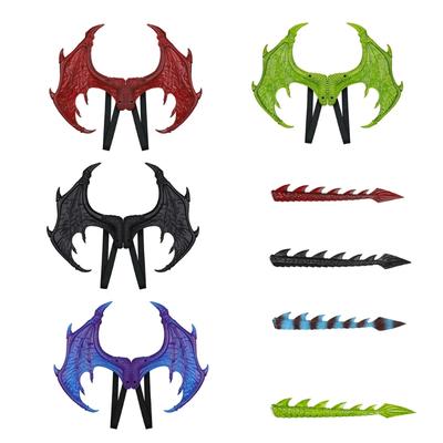 Children's Dragon Wing Costume Dragon Wing Tail Kids Halloween Dragon Cosplay Costume for Kids Halloween Dress Up