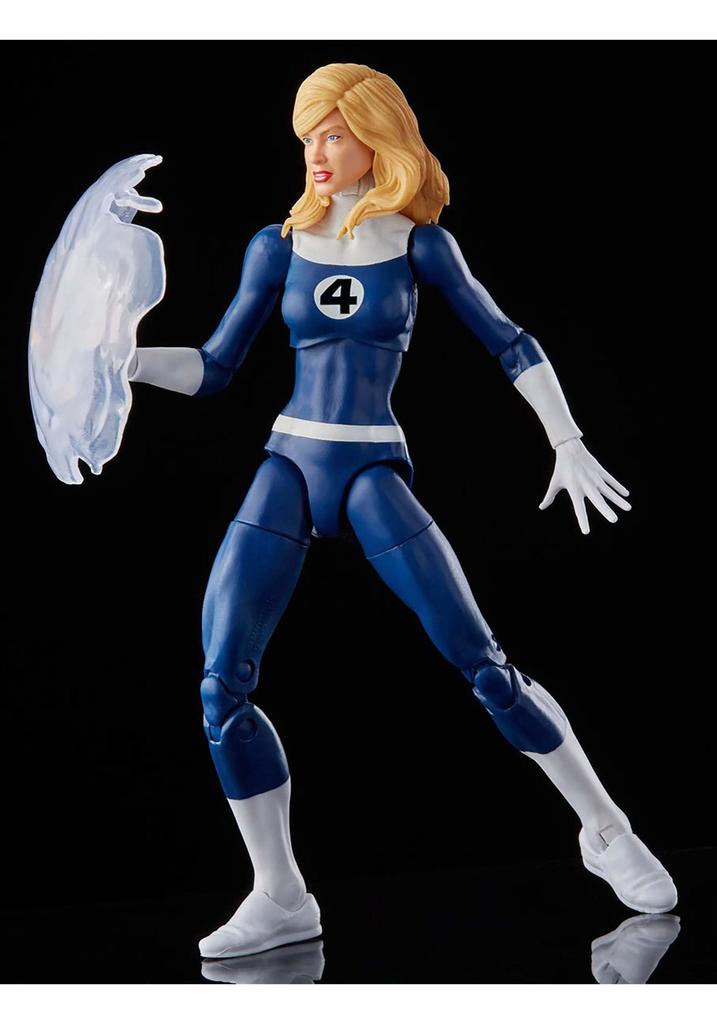 Marvel Hasbro Legends Series Retro Fantastic Four Marvel Belle the Invisible Woman Action Figure Toy with 3 Black 6-Inch Accessories,