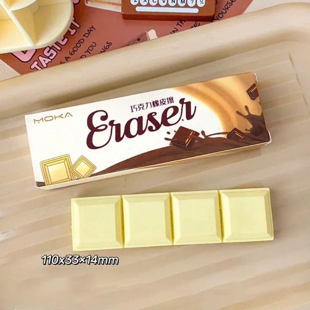 Cartoon Fun Snack Eraser Cute Cookies Bread Chocolate Shape Eraser Students School Stationery Eraser Correction Supplies