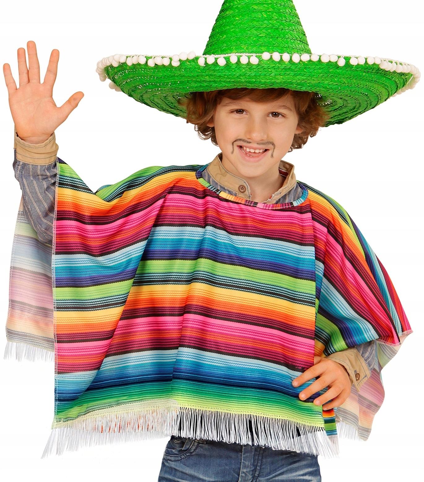 W WIDMANN MILANO Party Fashion - Kinderkostüm Mexikaner, Poncho, Karneval, Mottoparty, Einheitsgröße - Bild 3