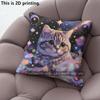 Galaxy Celestial Kitten Print Throw Pillow Covers Pattern Cushion Cover Suitable For Sofa Bedroom Car Pillow Cover