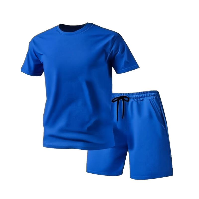 Herren Schnelltrocknendes Sommer Sportset: Kurzarm-T-Shirt & Shorts 2-teilig zum Laufen
