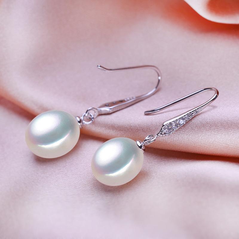 

Серьги SENIKO с натуральным пресноводным жемчугом, модные серьги с кубическим цирконием для женщин и девочек, подарок, длинные серьги A белый