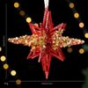 Weather proof Snowflake Christmas Decors Glittered Acrylic Hanging Piece for Multiple Scene