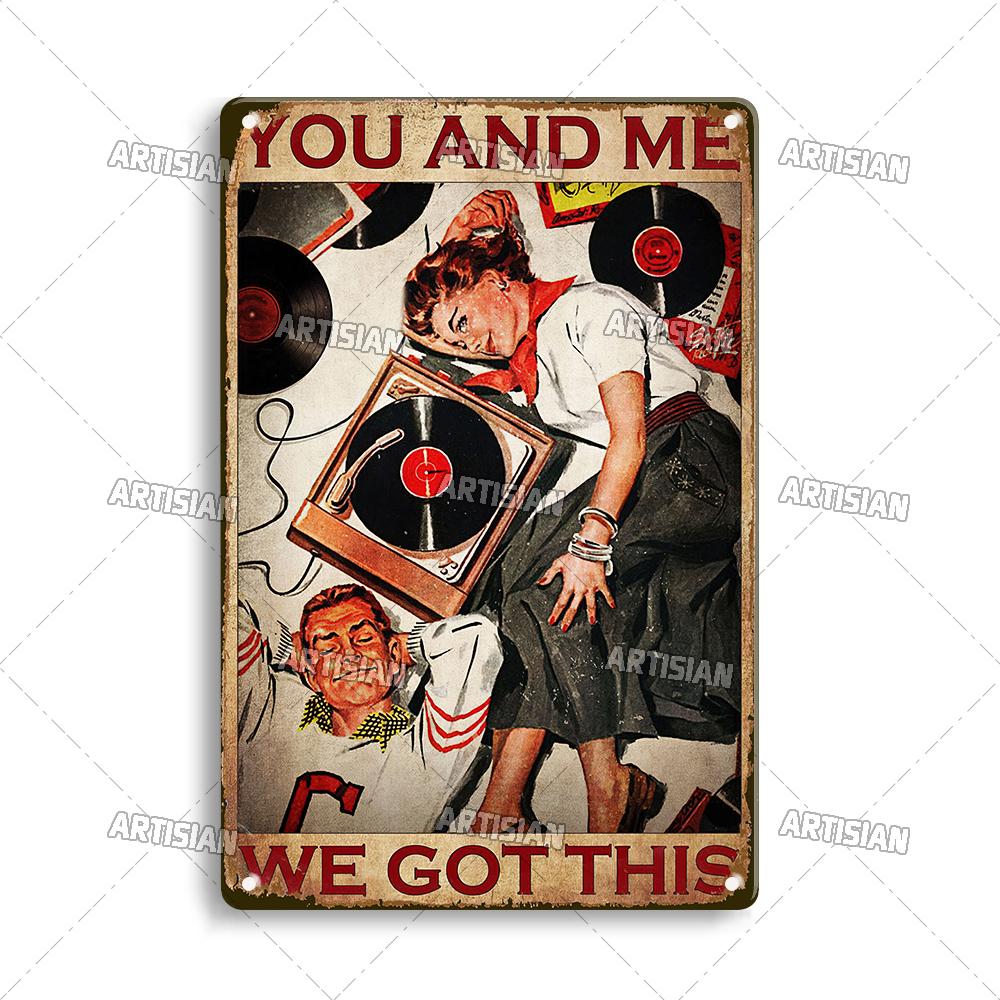 Artisian Music Metallschild Vinyl Blechposter Instrument Dekorative Platte Wanddeko Garage Bar Pub Club Hotel Café Küche Zuhause