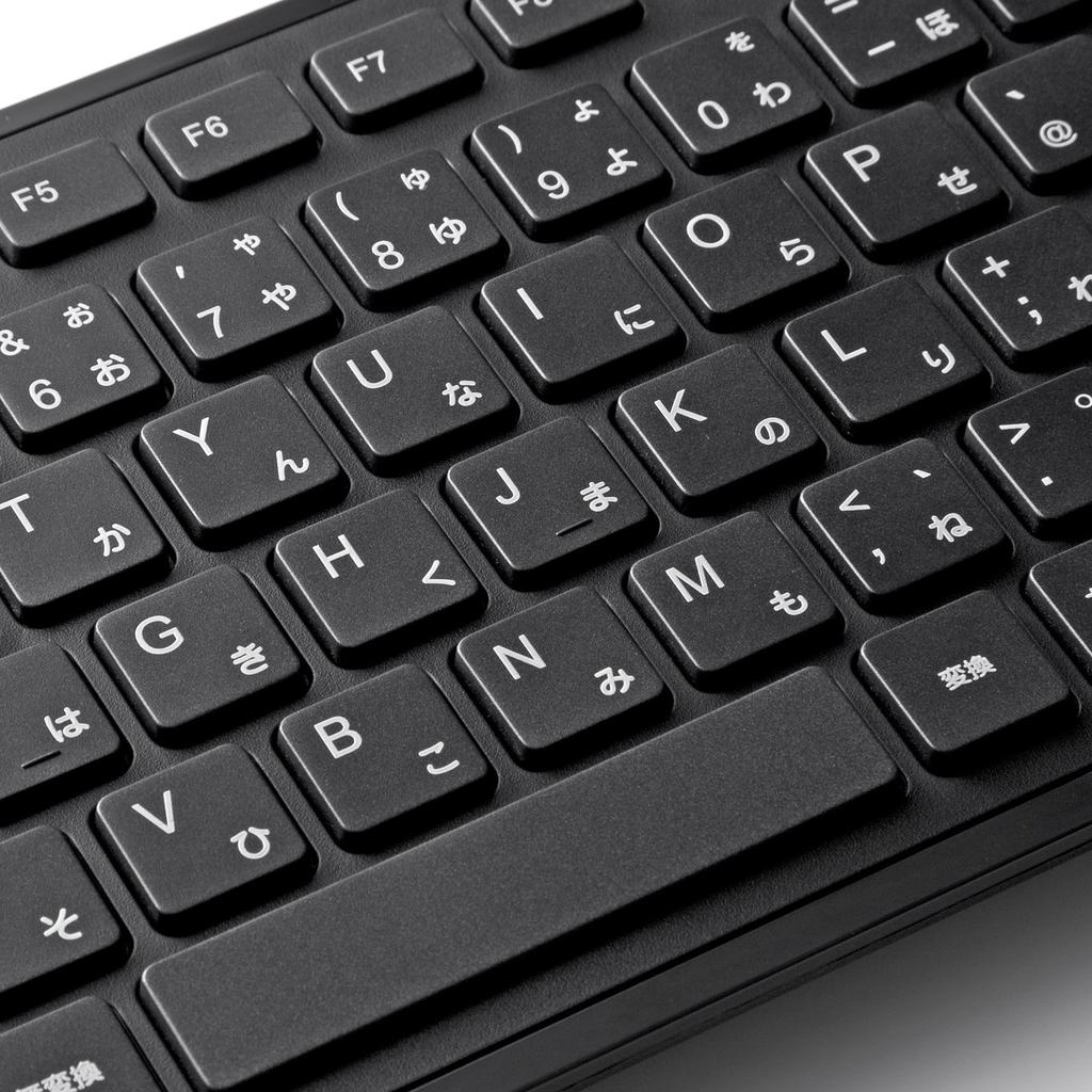 Sanwa Supply Wired USB Slim Keyboard, 109 Keys, Japanese Layout, Thin Membrane, Black, SKB-SL16BK