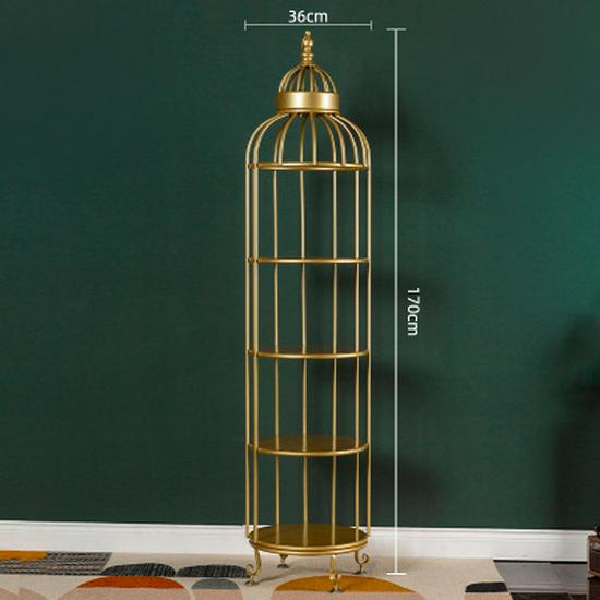 Wrought Iron Multi-Layer Floor-Standing Flower Pot & Storage Rack for Living Room, Bedroom, Balcony & Bathroom.