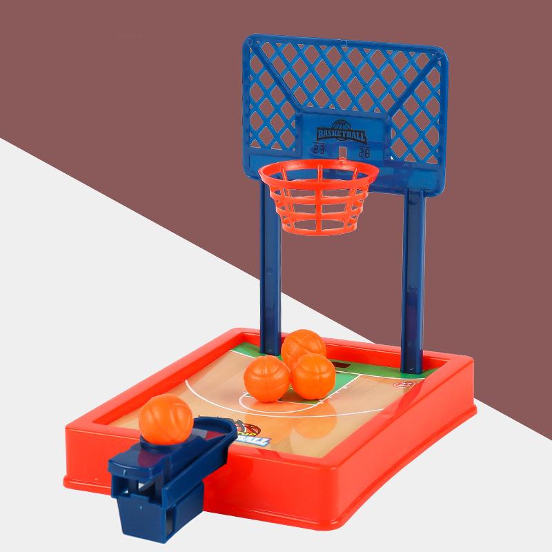 

Баскетбольная игра. Мини настольный портативный дорожный или офисный игровой набор для игры в помещении или на улице. Забавная спортивная новинка, игрушка или подарок синий