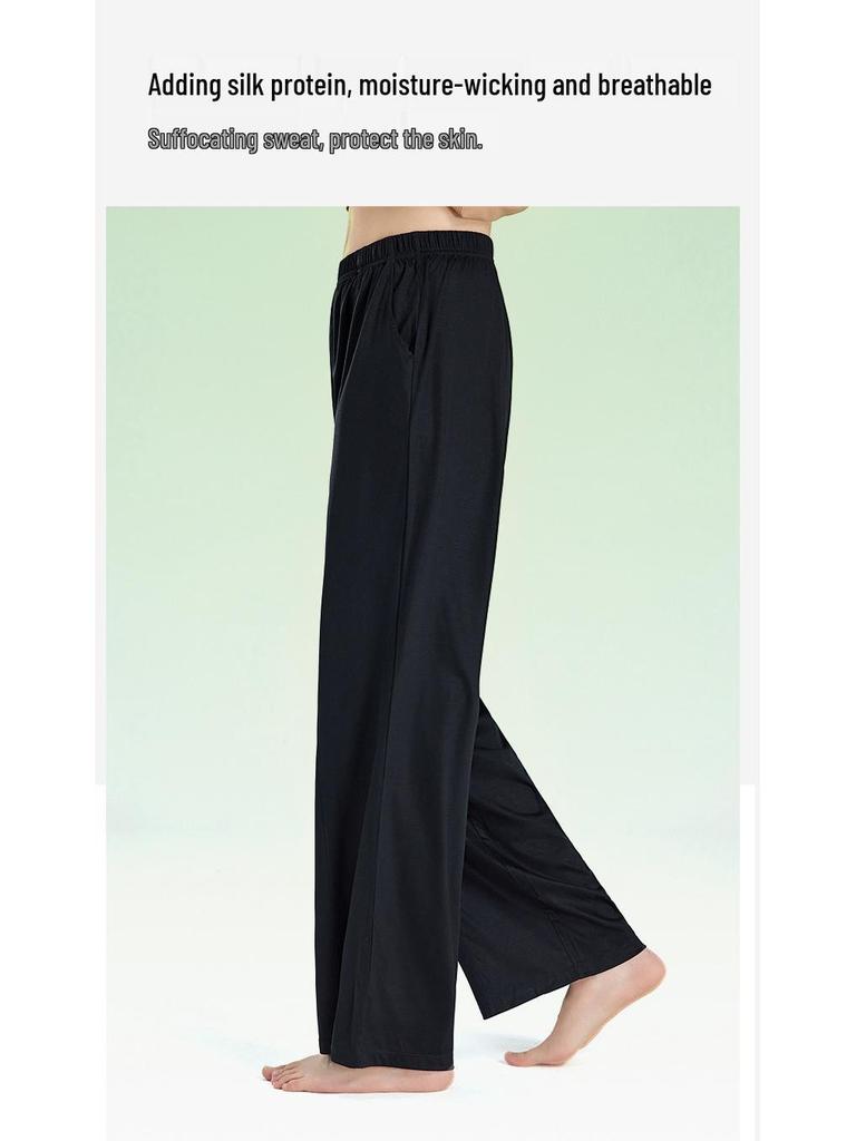 100% Modal Women's Summer Sporty Wide-Leg Casual Pants - Cool, Lightweight Walking Homewear