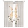 Easter Watercolor Cotton Bunny Tulle Curtains For Living Room Bedroom Voile Sheer Curtain Window Home Decor Drapes