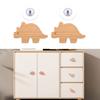 Set of 2 Decorative Dinosaur Cabinet Door Handle Wood Animal Shaped Hooks for Entryway Wall Mounted Storage Hanger