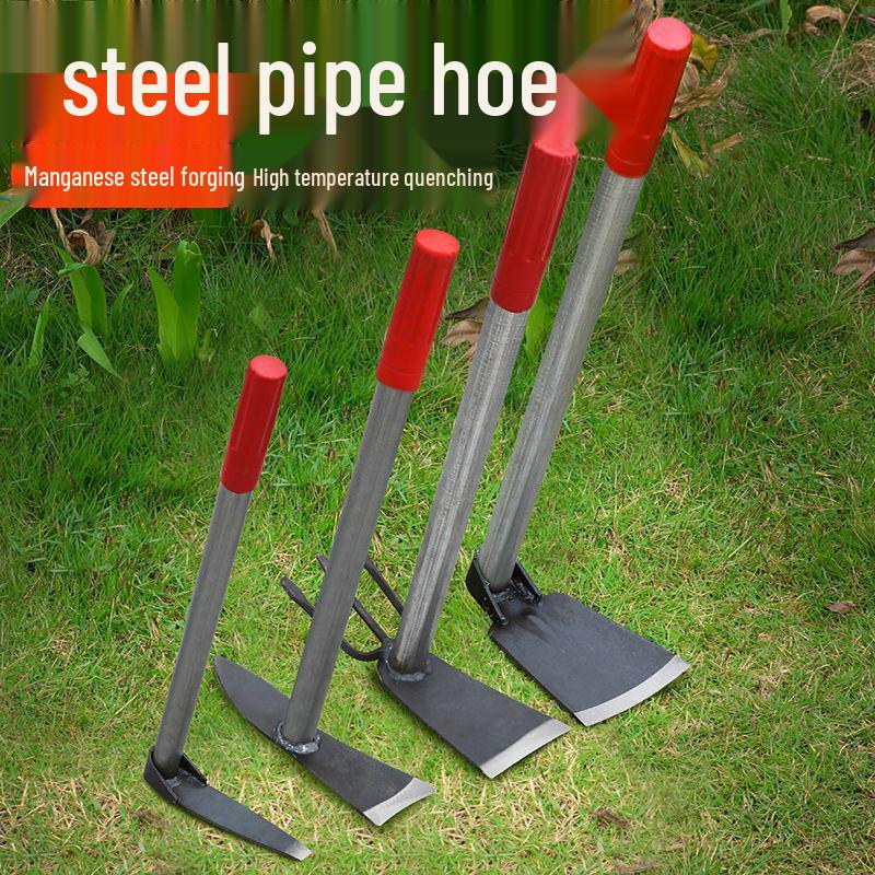 Manganese Steel Dual-Use Hoe: Ideal for Loosening Soil, Planting Vegetables & Flowers, Digging Bamboo Shoots, Steel Handle, Cordyceps Incl.