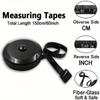 1 soft retractable tape measure, suitable for body fabrics and seamless knitting techniques, black double-sided retractable